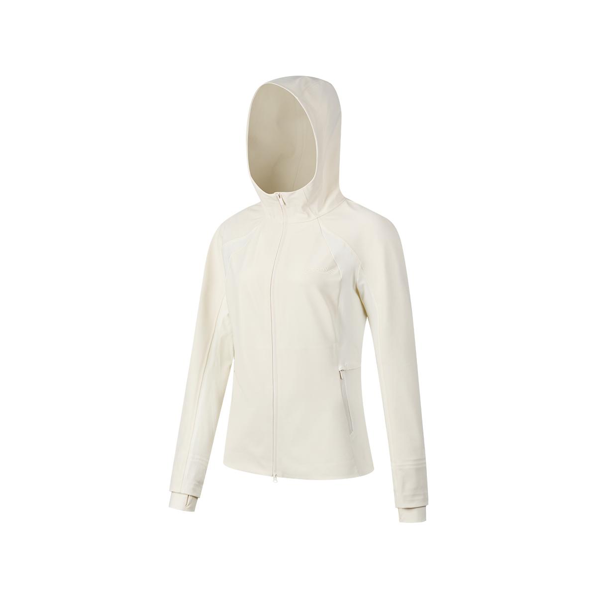 

Saucony Hooded Solid Color Zipper Breathable Lightweight Jacket Women Jacket Oatmeal-White SC1240155A-WT30 XS