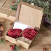 Cotton Rope Christmas Hanging Ornament Bohemia Hand Woven Wall Hanging Decoration with Wood Beads for Christmas Home Door