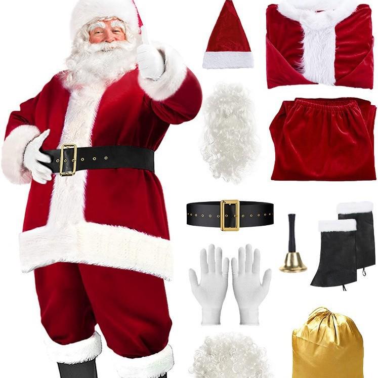 Santa Claus Christmas Costume for Carnival, Festival, Party, Stage, and Cosplay Performance