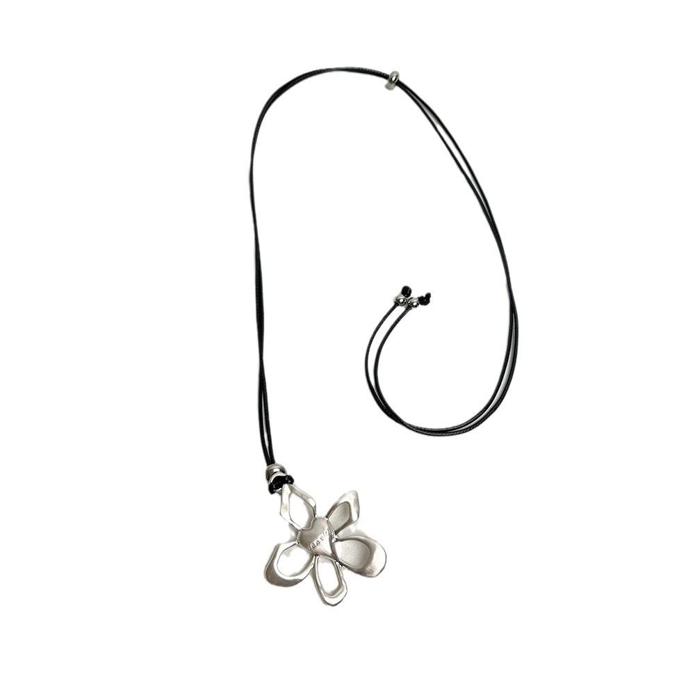 Y2K Long Chain Necklace Chain Sweater Chain Cute Metal Flower Necklace  Wedding