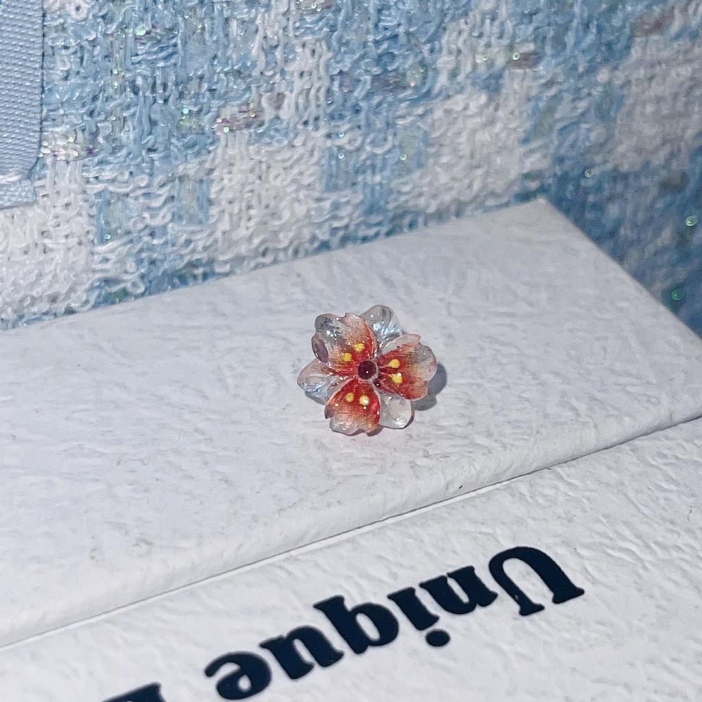 1 vnt. spalvingi šviežių gėlių auskarai-studai moterims Boho penkių žiedlapių gėlės auskaras Asmeniški papuošalų aksesuarai Dovana