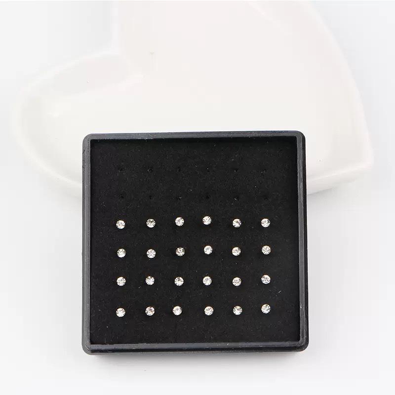 60 Boxes of 2mm Diamond Stainless Steel Nose Studs for Facial and Body Piercing