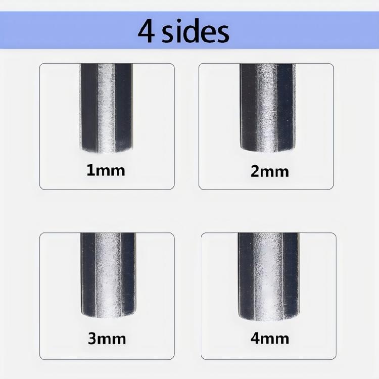 Guitar Fret Crowning Edge File with 3 Crowning Grooves & 1 Full Flat Grit Side Professional Luthier Repair Tool