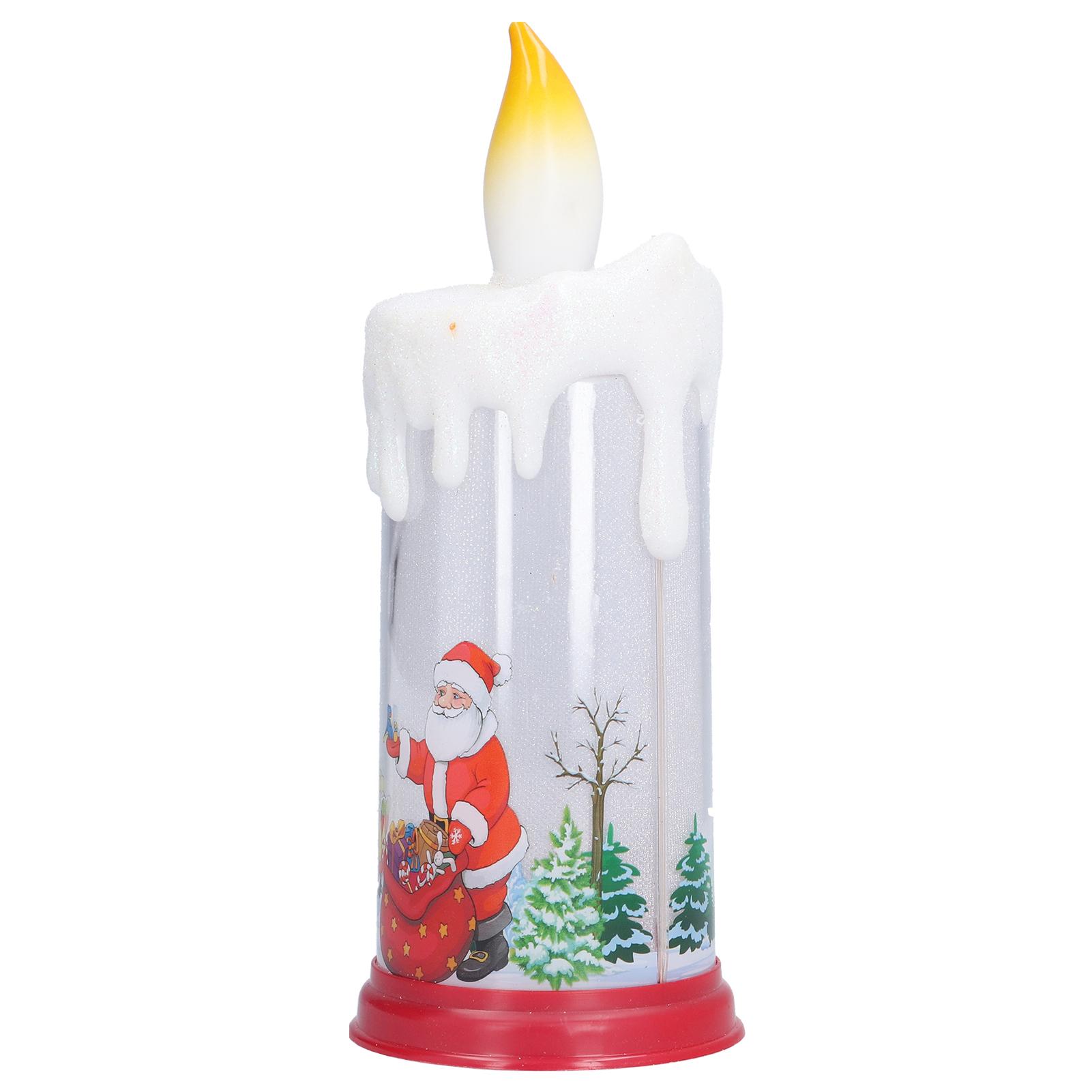 

Christmas Flameless Candles LED Simulation Flame Santa Decorating Night Light for Christmas Type 1