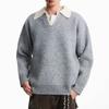 Herrenbekleidung Polo-Kragen Lässige Strickpullover