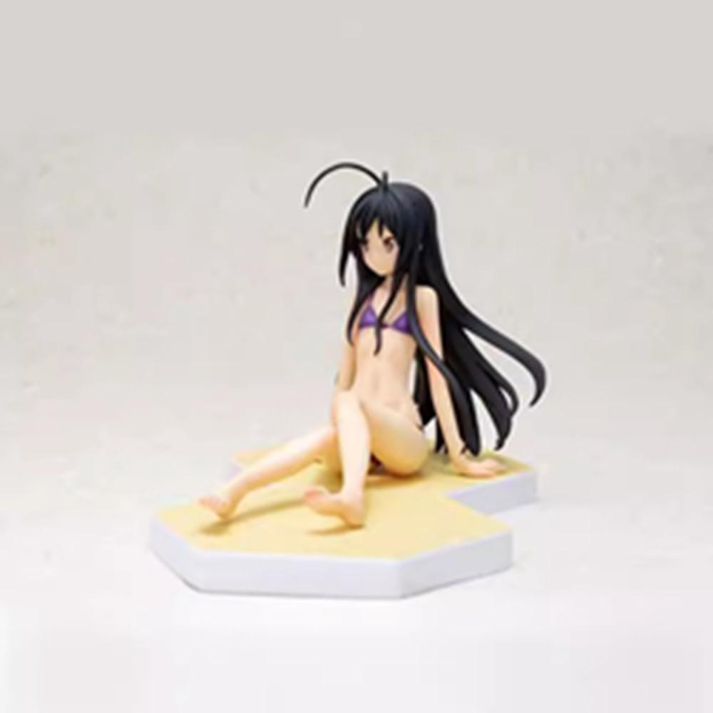 8.5CM Anime Accel World Kuroyuki hime Figure Beach Queens 1/10 Swimsuit Sitting Model Toy Gift Doll Collection Action Figure PVC