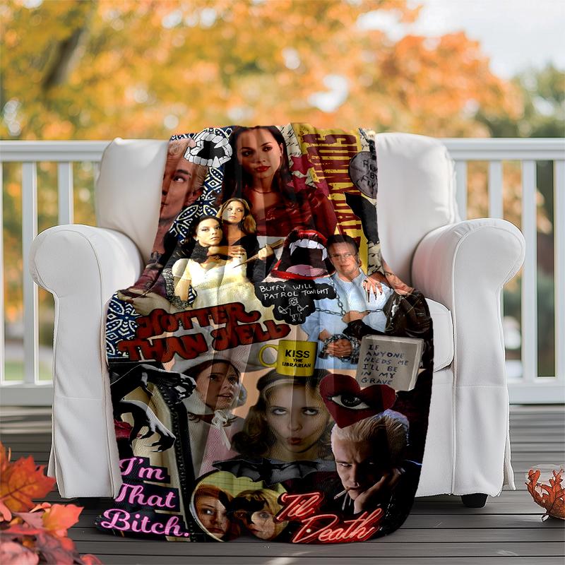 Buffy Flanellen Deken Zacht Warm Alle Seizoenen Plaid, Ontwerp voor Kamperen, Auto Reizen, Wandelen Bank, Bed, Kantoor Perfect Cadeau voor Feesten