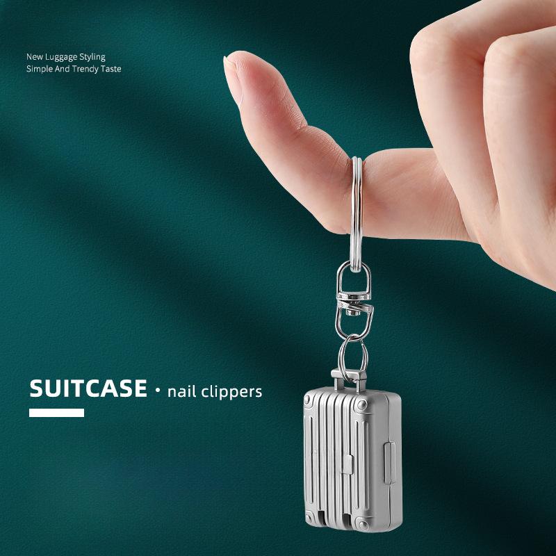 1 Pezzo Tagliaunghie Portatile Piccolo con Tagliaunghie Pieghevole Confezione Singola Portachiavi da Bagaglio Mini Tagliaunghie a Flip