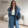 MIEGOFCE Autumn Winter Long Coat European and American Loose Casual Warm Stand-Up Collar Parka with Belt Jacket WT0041