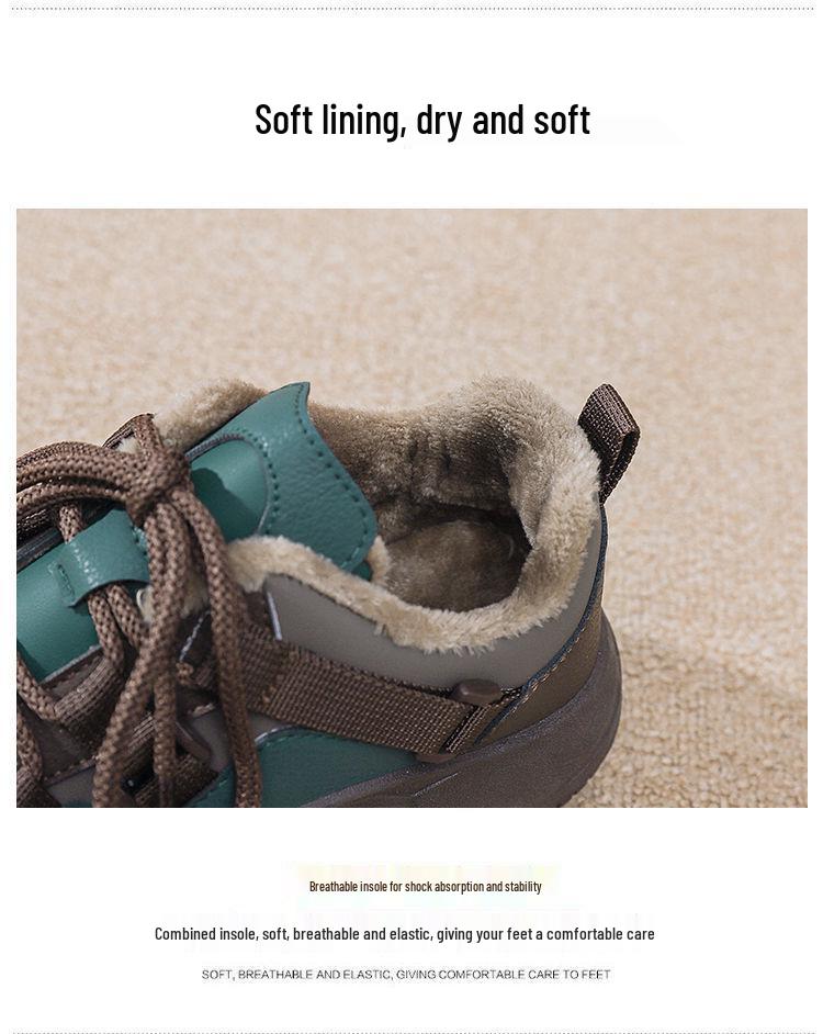 Women's Winter Fleece-lined Sneakers: Warm Cotton Casual Running & Board Shoes