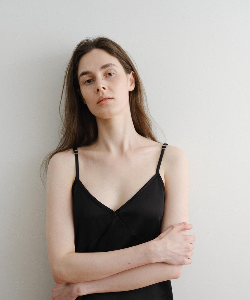 D Noah Barca Silk Midi Dress (Black)