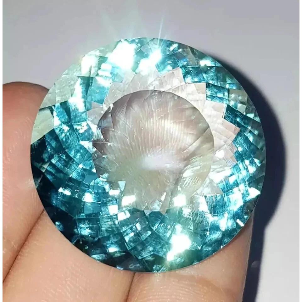 Aquamarine Topaz Sky Blue Color 84-86 Ct Round Cut Top Quality Loose Gemstone