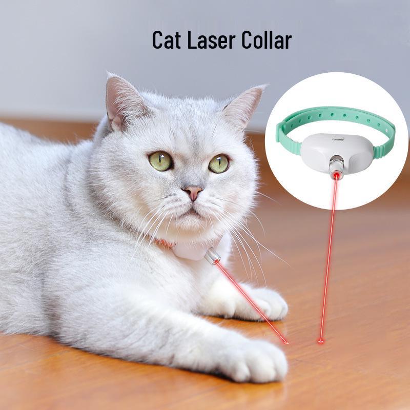 Hands-Free LED Laser Pet Collar: Smart Teasing Toy for Cats and Dogs