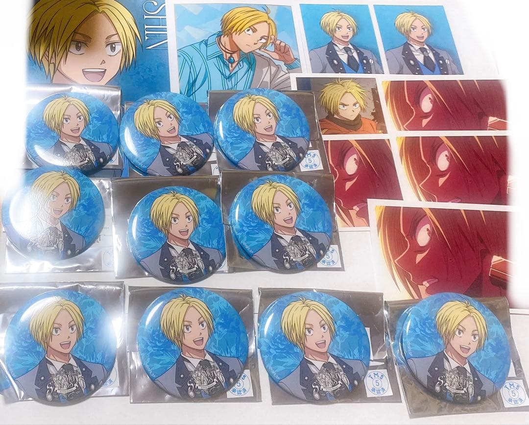 

[USED] Sakaday Shin AMOCAFE Can Badge Postcard Oshi Pasha Card Bonus