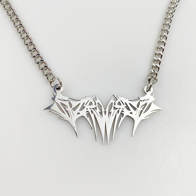 

Hip-hop Rock Silver Color Metal Thorn Card Pendant Necklace for Women Gothic Personality Collar Chain Jewelry Accessories Gifts