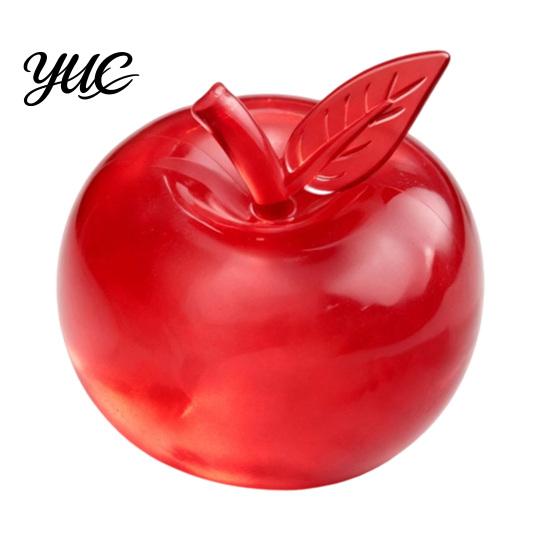 Hand Exerciser Squeezer Apple Squishy Stress Relief Ball, Transparent Fidget Toy, Squeeze Sensory Toy Soft Tpr Pinch for Adults Kids, Cute Fruit
