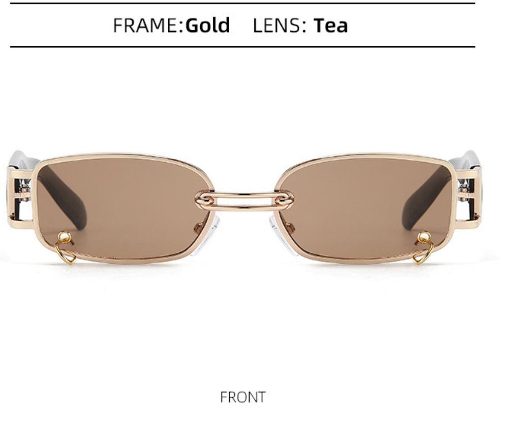 Trendy Small Rectangle Ladies Sun Glasses Glasses Designer Style Style Classic Rectangular Punk Sun Eyeglasses Men Shades Uv400 Clear Eyewear