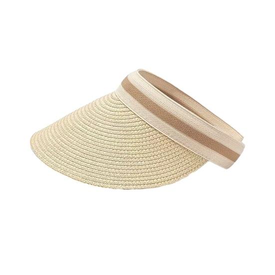 Summer Foldable Sun Hat Breathable Braided Straw Hat Portable UV