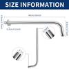 Shower Arm with Flange 30cm/40cm Stainless Steel Wall-Mounted Replacement Shower Arm for Fixed Shower Head and Rain Shower Head