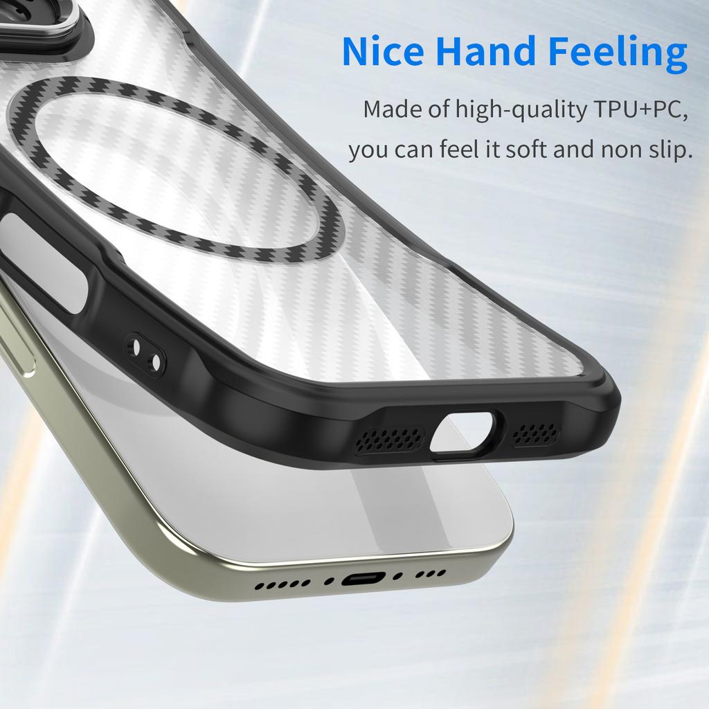 For Samsung Galaxy S26+ Case Magnetic Case Hybrid Phone Cover Carbon Fiber