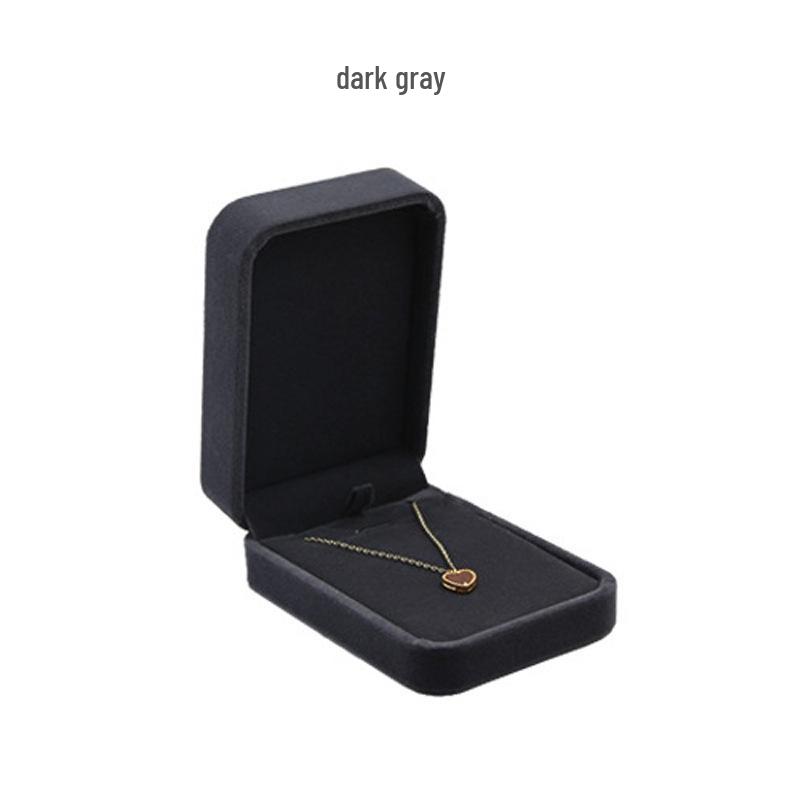 Velvet Jewelry Box - Black/White Necklace & Pendant Gift Box