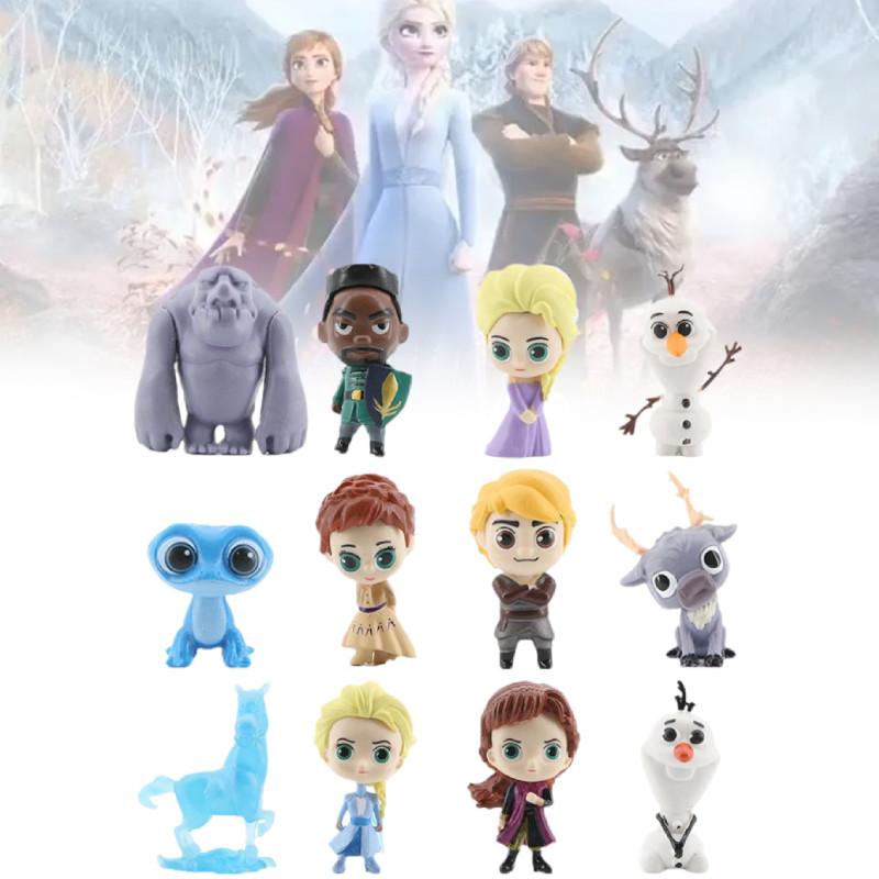 Mini Princess Figurine Set With 12 Adorable Elsa Anna And Olaf Characters For Collectors