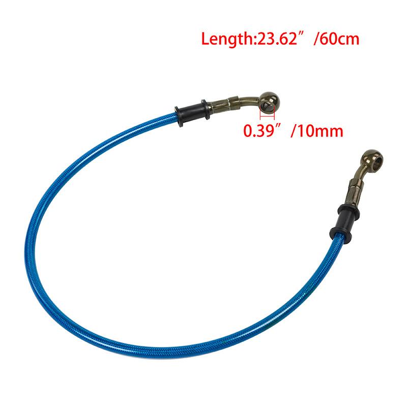 Motocykl Dirt Bike Opletená brzdová hadice Ocelové brzdové lanko Hydraulická trubka 28 stupňů Banjo 500mm-1200mm pro univerzální motocykl