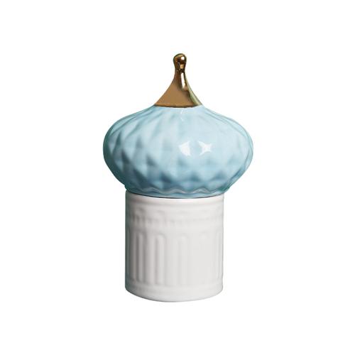 Creative Castle Ceramic Storage Jar Living Room Decoration Scented Candle Storage Jar Gift Candy Porcelain Tank Home Decoration