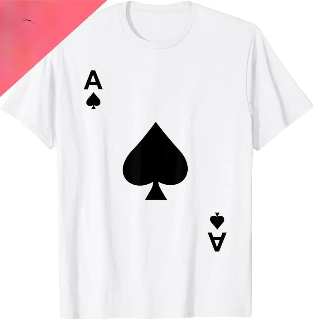 Ace of Spades Tshirt Blackjack Cards Poker 21 Teeshirt Custom Printed Graphic Print on DeUnisexd Funny Shirt Camiseta