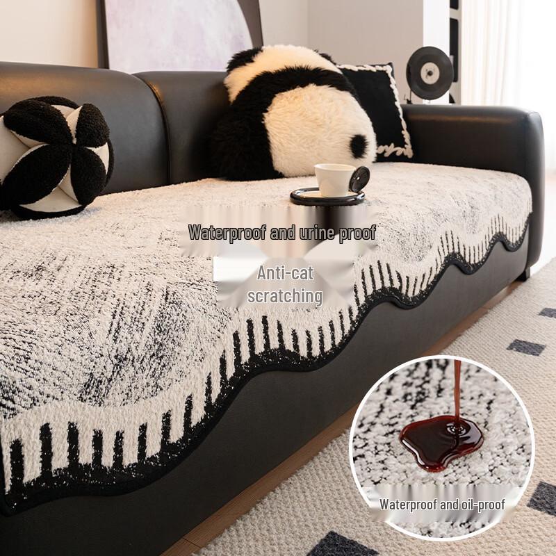 Light Luxury Non-Slip Plush Chenille Sofa Cushion 70cm*280cm