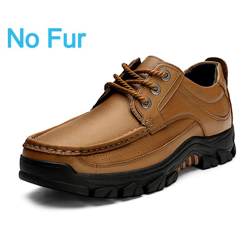 Fashion Genuine Leather Casual Shoes Fashion Non-slip Comfort Outdoor Hiking Shoes Handmade Classic Men Walking Shoes Plus Size 38-48
