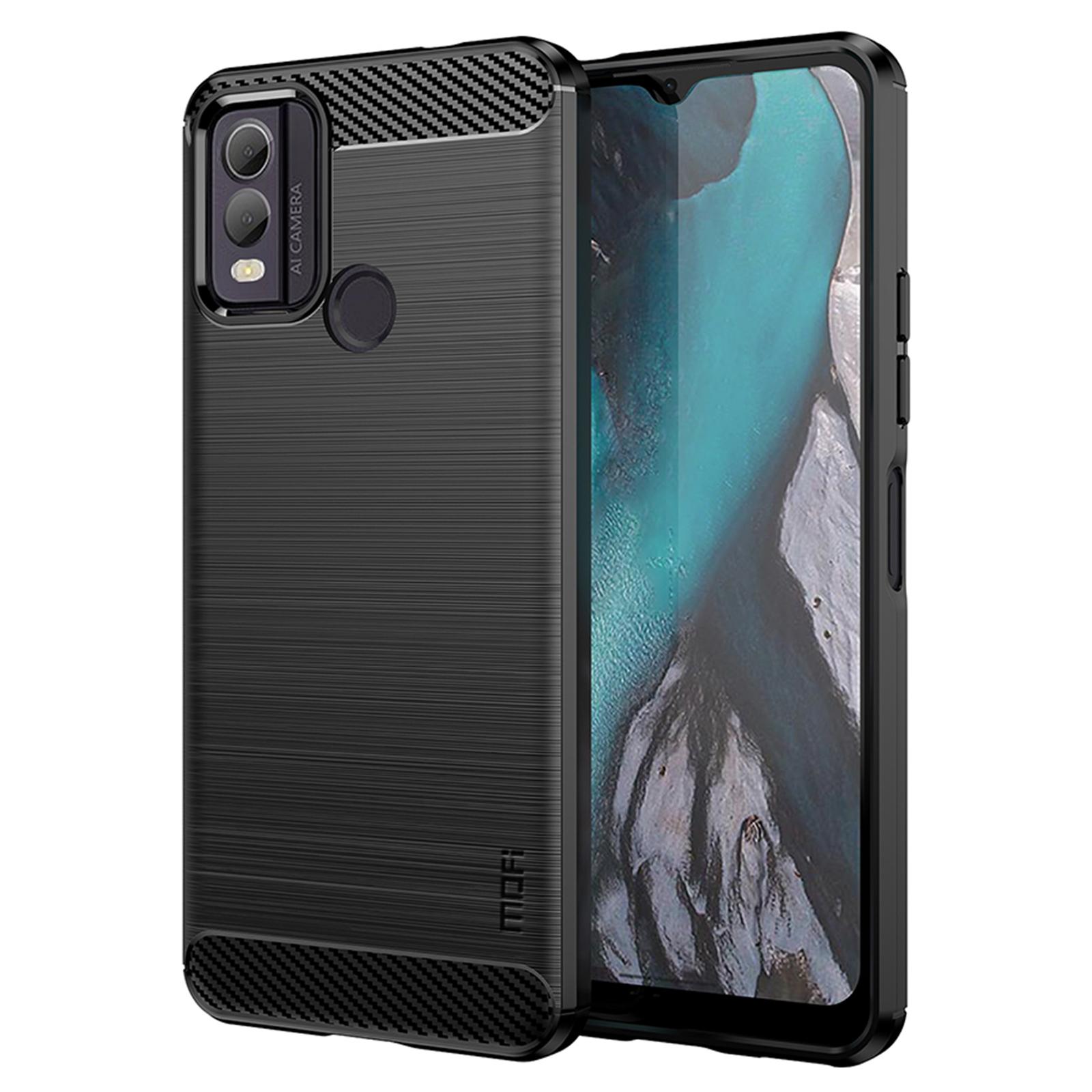 

MOFI JK TPU Series-1 for Nokia C22 Drop Protection TPU Cover Carbon Fiber Brushed Phone Case Black