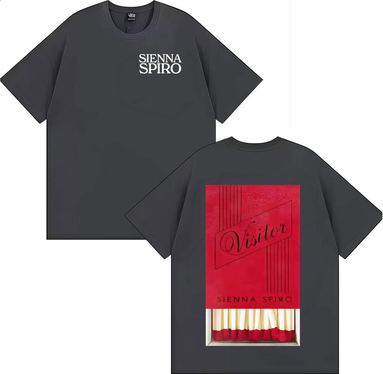 

Singer Sienna Spiro Trendy Aesthetic Tshrit Unisexs Womens Harajuku Cotton Crewneck Comfort Summer Short Sleeves Tshrits S
