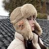 Faux Fur Bomber Hat Thick Russian Cap Fashion Winter Hat  Male