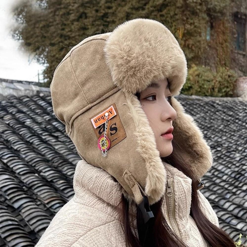 Faux Fur Bomber Hat Thick Russian Cap Fashion Winter Hat Male