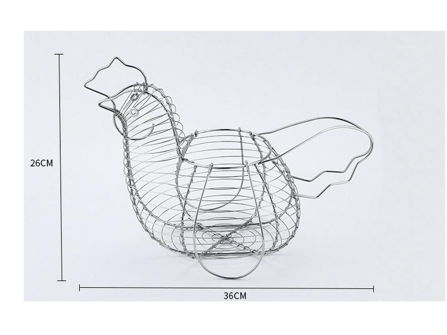 Coș de depozitare ouă din fier forjat pentru bucătărie sau sufragerie