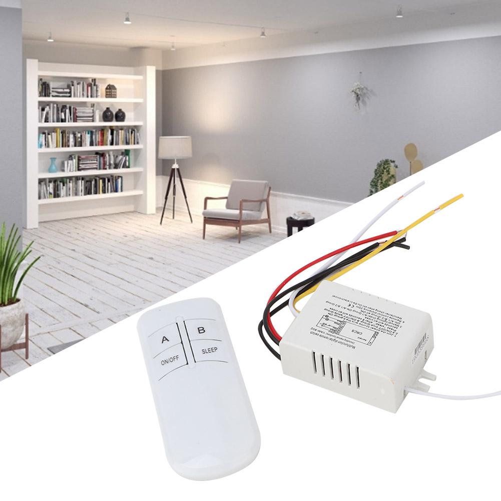 2 Ways ON/OFF 220V Digital Wireless Wall Light Receiver Transmitter Remote Control Switch