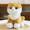 Soft Plush Fluffy Plush Cat Toy Cotton Simulated Cat Plushie  Home Decoration