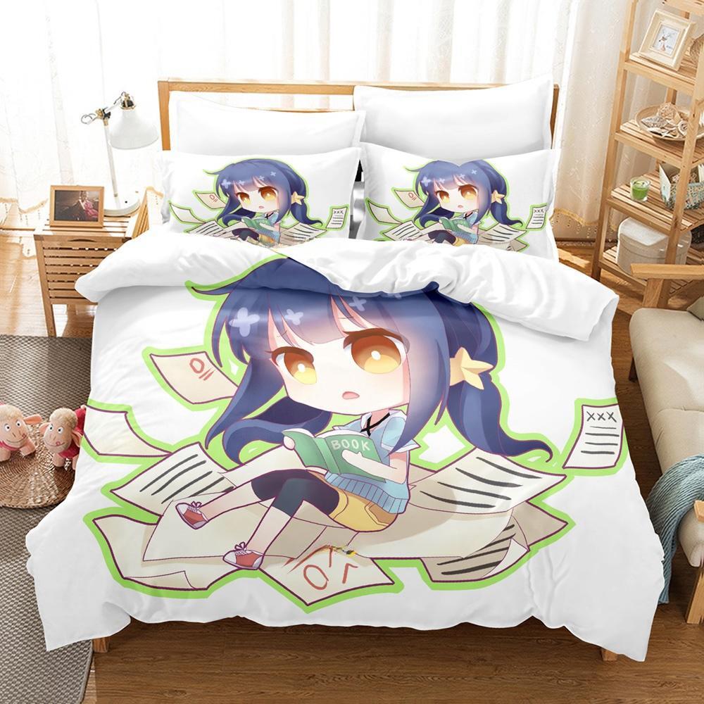 New Aho Girl Bedding Set Single Twin Full Queen King Size Bed Set Adult Kid Bedroom Duvet cover Sets Cool Anime Bed Sheet Set