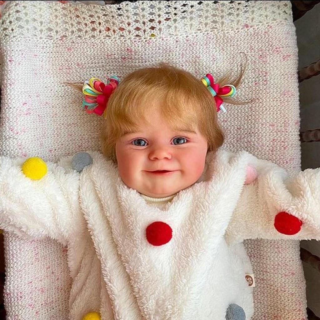 3D Skin With Vein 60 CM Cloth Body Silicone Baby Reborn Doll Toy For Girl Smiling Art Toddler Bebe Boneca Lifelike