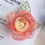 Burnt-edge Flower Bud Yarn Flower DIY Artificial Rose Handmade Camellia Hair Accessory Decoration Clothing Trim Accessory