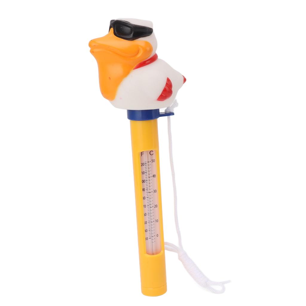Floating Pool Thermometer Large Size Easy Read for Water Temperature with String for Outdoor Indoor Pools Spas Duck