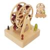 Wooden Musical Box Beech Ferris Wheel Model Handmade Music Box Gift for Christmas Birthday