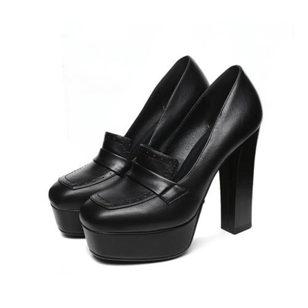 

Elegant High Heels Shoe Woman Sexy Platform Dress Pumps Autumn Spring Black Green Heeled OL Party Office Wedding Shoes Ladies 39 чёрный