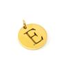 New titanium steel English letter DIY pendant fashionable stainless steel round hollow letter pendant