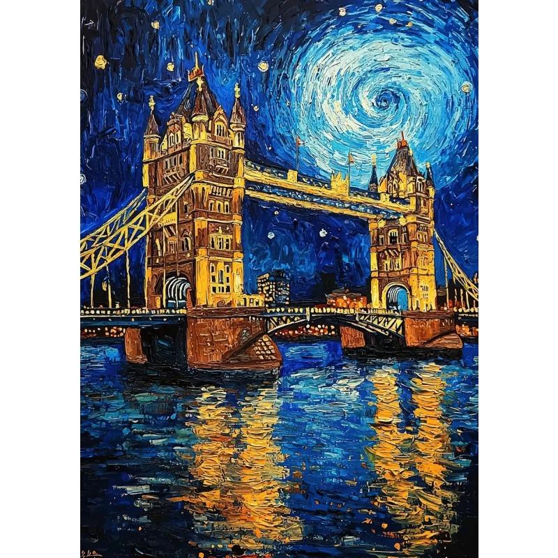 Abstract Van Gogh Landscape Poster Sydney Opera House Starry Night Prints Canvas Painting Wall Art for Home Living Room Decor