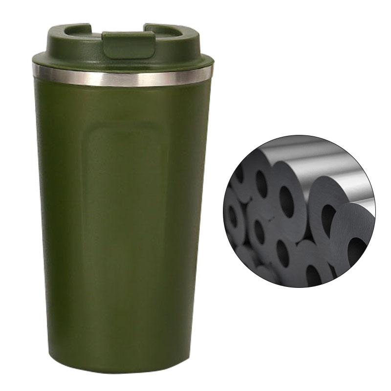 Coffee Travel Mug Food Grade 304 Stainless Steel Double Walled Insulated Cup for Hot and Cold Drinks 510ml Green
