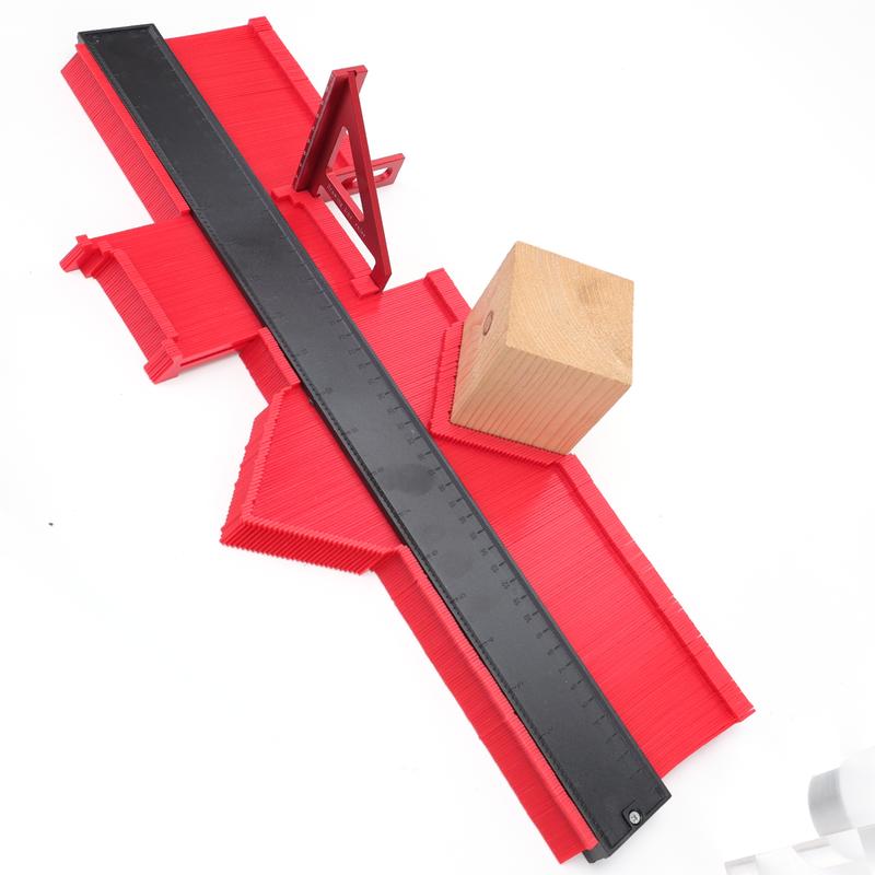 Universal Contour Gauge, 20-Inch Arc Ruler, Irregular Profile Ruler, Woodworking Corner Measuring Tool, Arc Profile Gauge