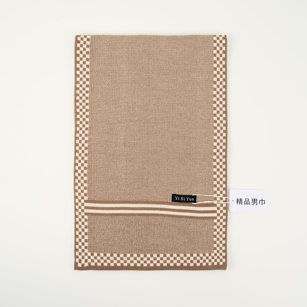 Men's Classic Winter Scarf Cashmere Feel Winter Scarves Long Formal Soft Scarf for Men Casual Scarves Luxuriously Plaid Scarf