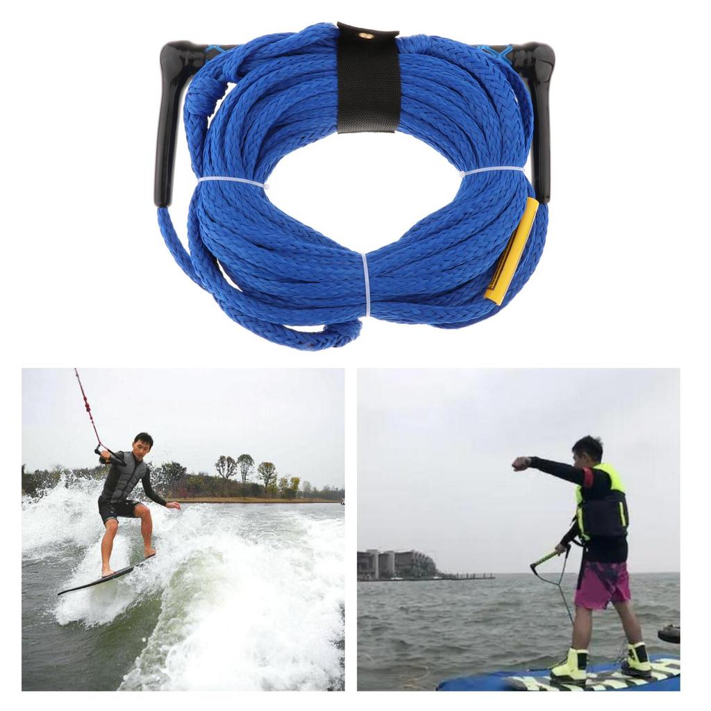 Water Ski Wakeboard Kneeboard Rope for Boating 3-Section Watersports Rope Safety Surfing Tow Line Leash Cord
